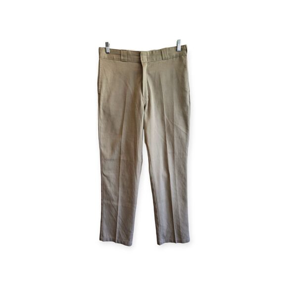 874 Original Fit Khaki Dickies Work Pants Men Size 34 x 34 Flex - Picture 1 of 8